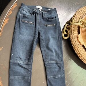 FRAME DARK DENIM FRONT ZIPPER POCKETS SIZE 25